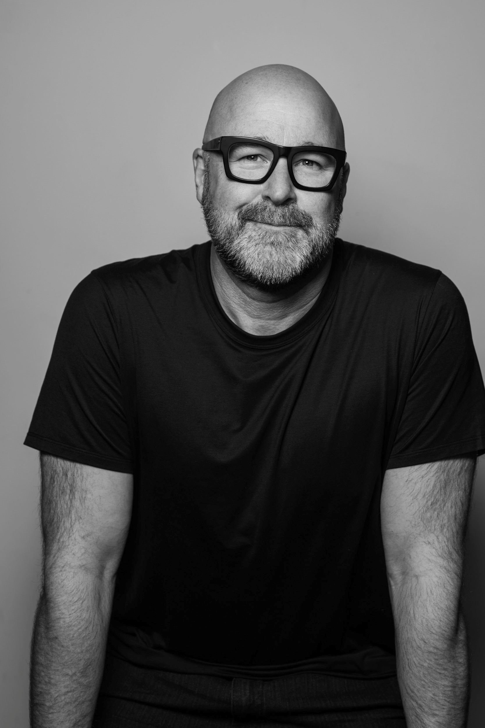 Ben Rennie, black and white portrait