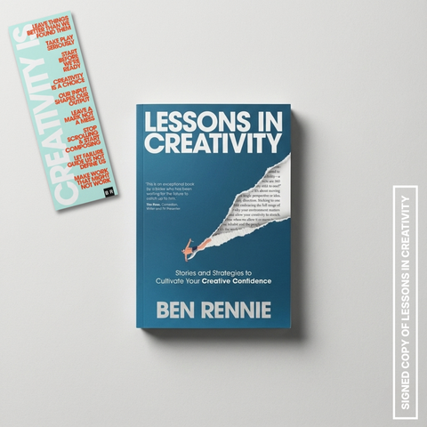SIGNED BOOK: LESSONS IN CREATIVITY (With Bookmark)